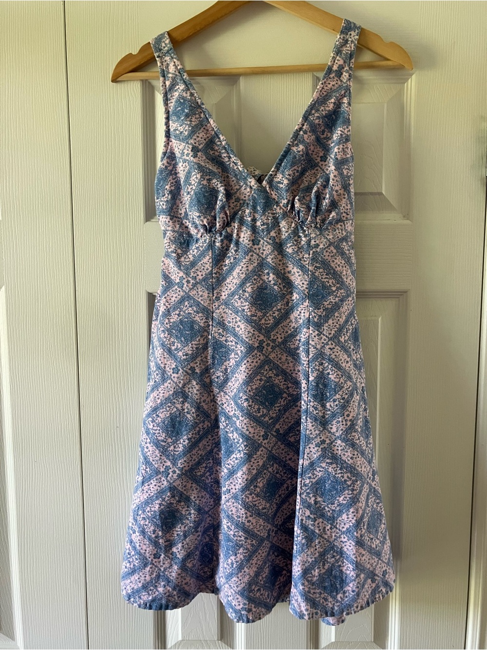 Blue and Pink floral Mini Dress